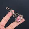 Pink Thulite Gemstone Pendant 999 Copper Wire Wrapped Jewelry, Handmade Antique Pendant Jewelry, Gift For Mother