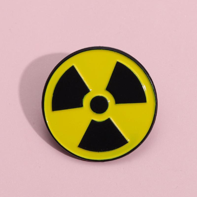 Creative Radiation Geometric Sign Brooch Durable Alloy Pin For Fashionable Accessories