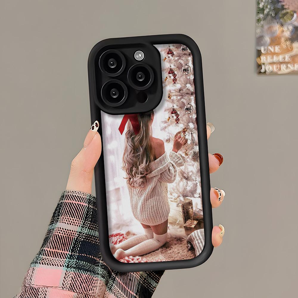 Рождественский чехол для iPhone 11 13 12 14 15 16 Pro Max XR XS Samsung A15 A55 A05 Redmi 12 13C OPPO A16 A18 A60 Reno 11 Vivo Y17S Y12 infinix note