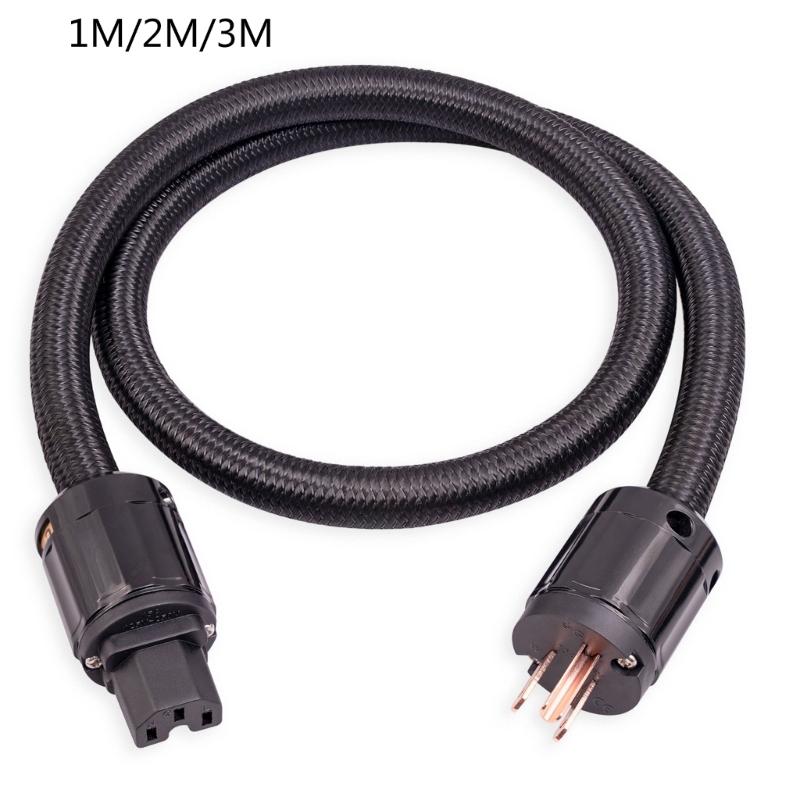 Аудиофильский Hi-Fi силовой кабель 12 AWG Кабель питания 12 AWG для США Разъем 125 В 15 А 3-контактный силовой кабель для колонки сабвуфера