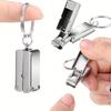 Мини-брелок-кусачки для ногтей, Маленькие складные портативные дорожные кусачки для ногтей, Брелок для мужчин, женщин, унисекс, Компактные карманные складные