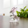 1 шт. настольное украшение милые хрустальные поделки домашнее украшение мини украшение креативный хрустальный кролик орнамент маленький 56x28x68 мм