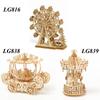 3D Wooden Puzzle Ferris Wheel Jigsaw Pumpkin Carriage Self-Assembly Carousel Model DIY Toy Woodcraft Kit