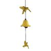 Japanese Bless Wind Chime Cast Iron Outdoor Small Wind Chime Retro Garden Hanging Wind Bell for Good Luck Patio Balcony Decoration