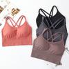 Женский быстросохнущий дышащий спортивный бюстгальтер для женщин больших размеров, тонкое нижнее белье для бега, стиль йоги, крест-накрест, красивая майка на спине