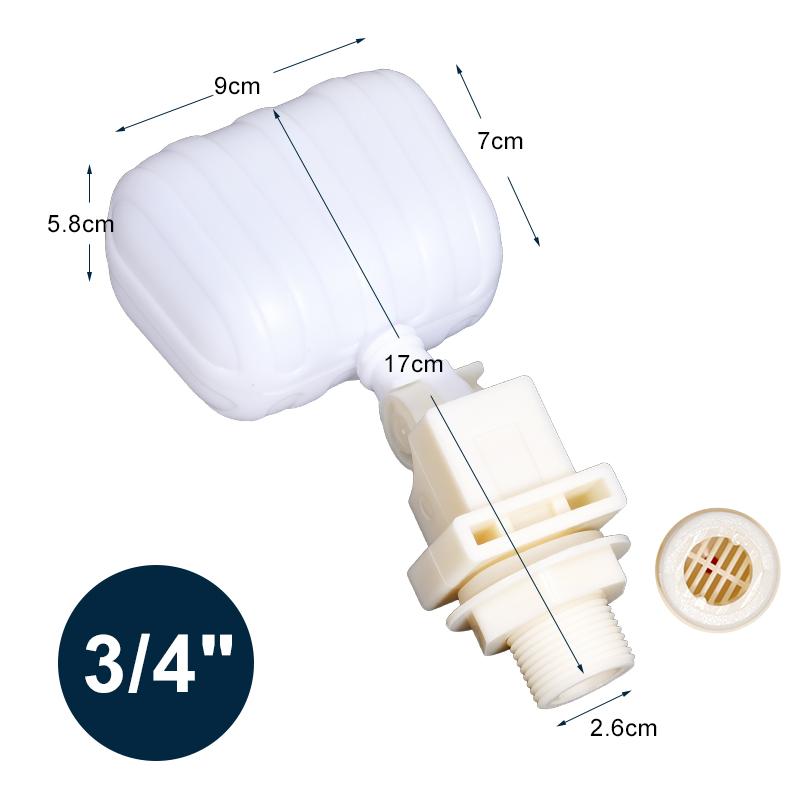 1/2 "3/4" Trapezoidal Float Valve Drable Plastic water Level Controller Poultry Water Dispenser Anti Tilting Float Valve