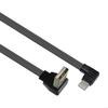 USB 2.0 Male to USB C Data Cord Wire Straight Head/90 Degree Bend Flat Cable for Tablet Phones 480Mbps Data Transfer