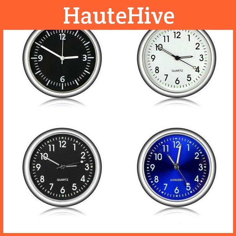 Мини Люминесцентные Кварцевые Аналоговые Часы Элегантные Наклеивающиеся Часы Для Автомобиля Лодки И Мотоцикла