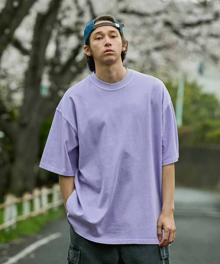 MINIMALPROJECT Robust Heavy Overfit Pigment Short Sleeve T-Shirt Mst153 [Light Purple]