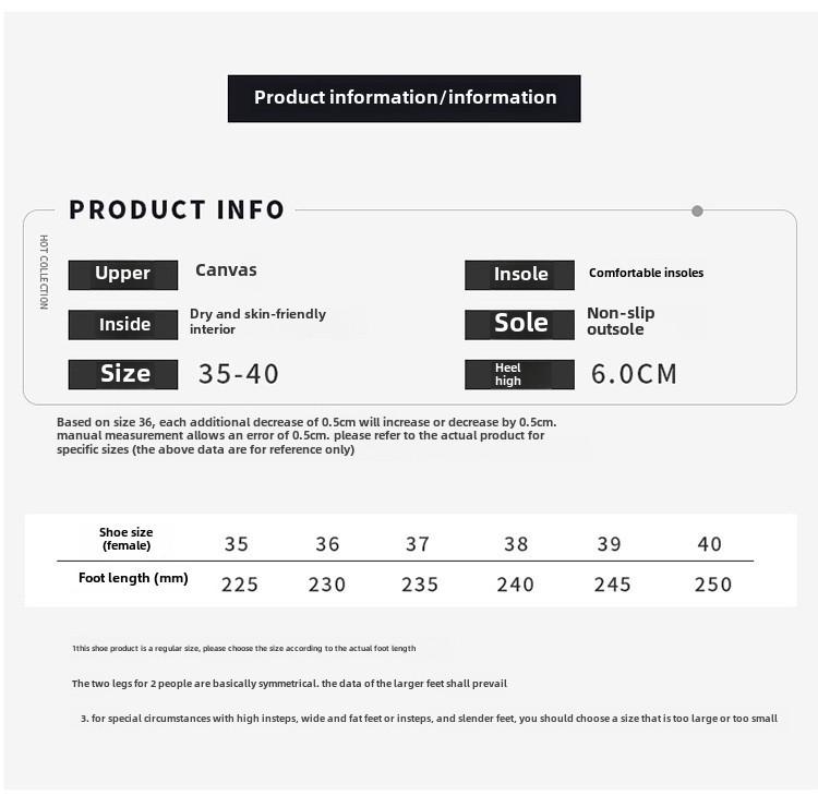 Женские высокие парусиновые туфли в стиле ретро с толстой подошвой для увеличения роста - весна 2024 г. 