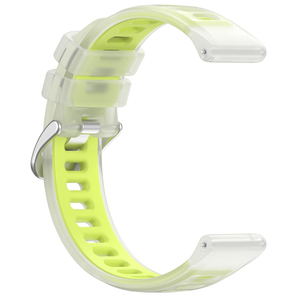 22mm 20mm Translucent Two-Tone Silicone Band For Garmin Forerunner 570 265 255 165 55/Vivoactive 6 5 4/Venu 3 2 Plus Watch Strap