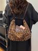 Женский многофункциональный рюкзак и сумка-тоут большой вместимости с леопардовым принтом