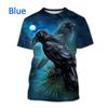 Summer Animal Crow 3D Printed Men's Casual Funny T-Shirt Creative Bird Unisex Harajuku Cool Short Sleeve Top