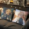Violet-T Anime EvergardenS Pillow Case Removable Washable Cushion Cover – All-Season Soft Linen