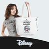 Notre Disney Character Tote Shoulder Eco Officially Licensed Canvas Bag, Bag, Handbag, Bag, (Mickey Mouse, White, Big)