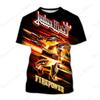 Т-shirt Хэви-метал Рок-группа Judas Priest 3D-печать Т-shirt Мужчины Женщины Модные Т-shirts Детские Топы с коротким рукавом Футболки Мужская Одежда