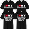 I Love My Boyfriend Clothes I Love My Girlfriend T Shirt So Please Stay Away From Me Funny BF GF  Gift Couples Wear Tee Tops