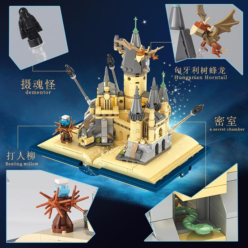 Замок Строительные Блоки Книга Сборка Moc 3D Модель Дракон Moc Маленький Кирпич Фигурка Игрушки Для Детей Рождественский Подарок