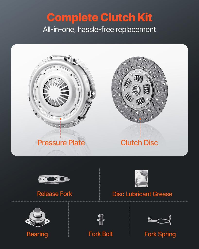 VEVOR Clutch Kit with Pressure Plate, Heavy Duty OEM Clutch Kit