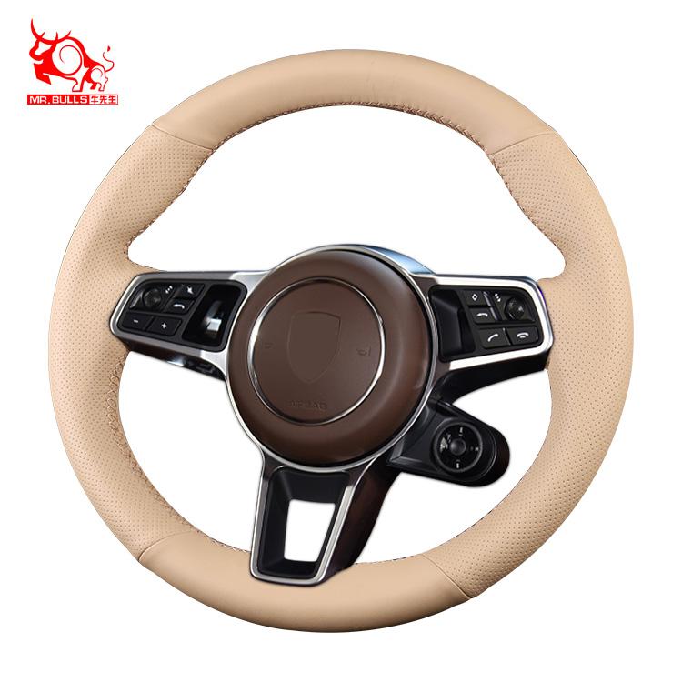 Car Key Accessories Custom Hand Sewing New Arrivals Car Cover Steering Wheel Cover Wrap for Porsche Paramera