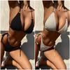 Women's Swimsuit Outer Single Bikini Solid Bikini Women's Split Bikini Triangle Bikini
