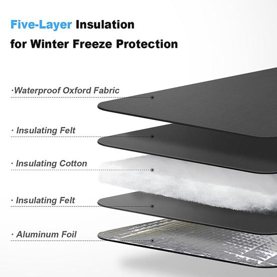 Yousheng Faucet Insulation Cover Freeze Protection Waterproof Insulated Spigot Cover Winter Faucet Protector for Garden Lawn Faucets Yard Hydrant