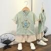 Детский ханбок для мальчиков, летний костюм в китайском стиле для малышей в стиле Тан, весенне-осенний костюм для мальчиков, старинный костюм, национальная образовательная одежда для ученых