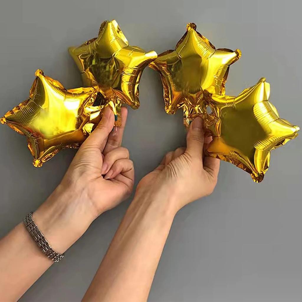 16 шт., версия с пятиконечной звездой, алюминиевая пленка, воздушный шар, воздушный шар со звездой, украшение на день рождения, свадебное украшение