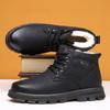 Плоская/5 см высота увеличивает мужская зимняя обувь термо меховые мужские зимние ботинки ретро инструментальные ботинки повседневные винтажные мужские ботильоны