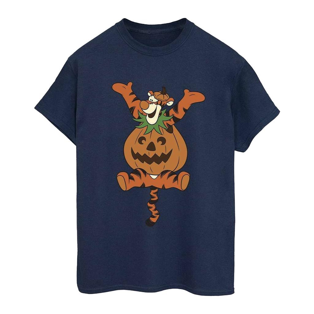 Winnie the Pooh Womens/Ladies Tigger Pumpkin Cotton Boyfriend T-Shirt
