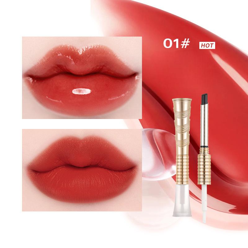 Набор плащей для помады «Черная роза», стойкий матовый матовый водный блеск, двусторонний блеск для губ