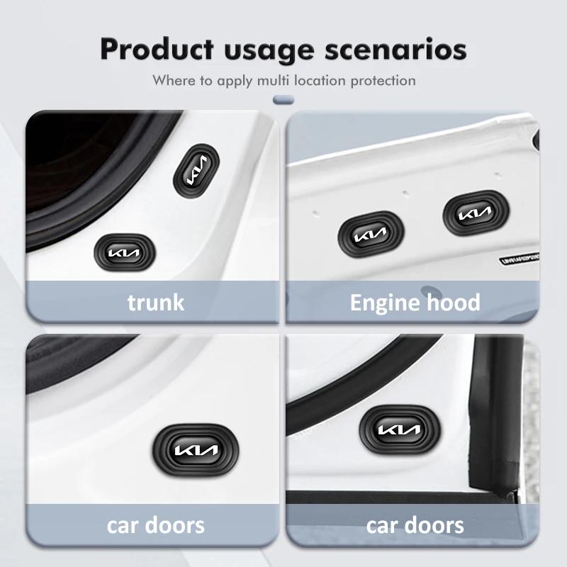 BBEQ3 4pcs Car Mounted Door Shock Absorber Pad Anti-Collision Sticker For KIA Rio K5 K2 Sportage Ceed Sorento Picanto Stinger Soul
