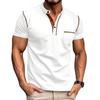 Мужские летние топы с воротником-стойкой и пуговицами, с полузастежкой, футболка с коротким рукавом, повседневные свитера, повседневная одежда
