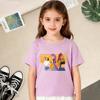 T-Shirts Girls Children's Girl Cartoon Printed Casual T-Shirt T Fashion Comfortable Short Sleeve Children's Clothing Top
