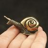 Solid Snail Brass Ornaments Tea Pet Vintage Copper Simulation Decorations Toy