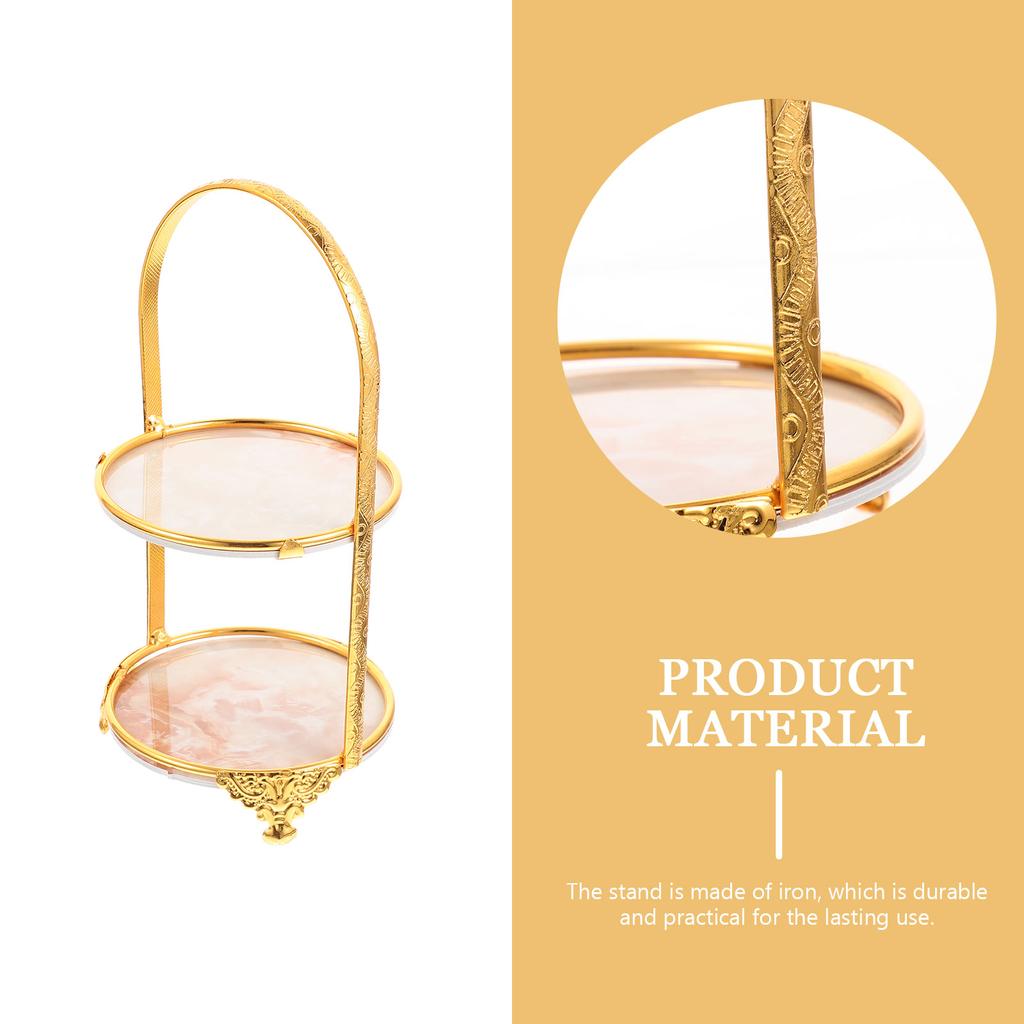 Подставка для торта Десерт Золотая полка для кексов Кофейная станция Декор Фруктовые пирожные Портативный поднос Металлический многослойный кондитерский