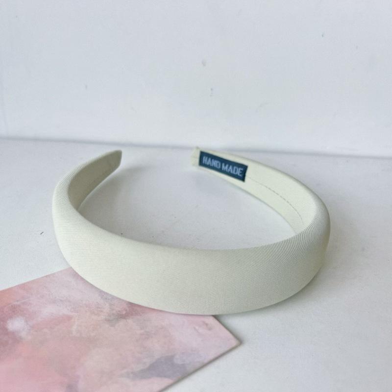 Spring Summer Sweet Solid Color Cloth Headband with Sponge Padding for Women Girls Daily Outdoor Hair Accssories