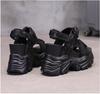 11CM Thick Bottom Gladiator Shoes Woman Summer Chunky Sneakers High Platform Sandals Hollow Out Wedge Heels Beach Sandalias