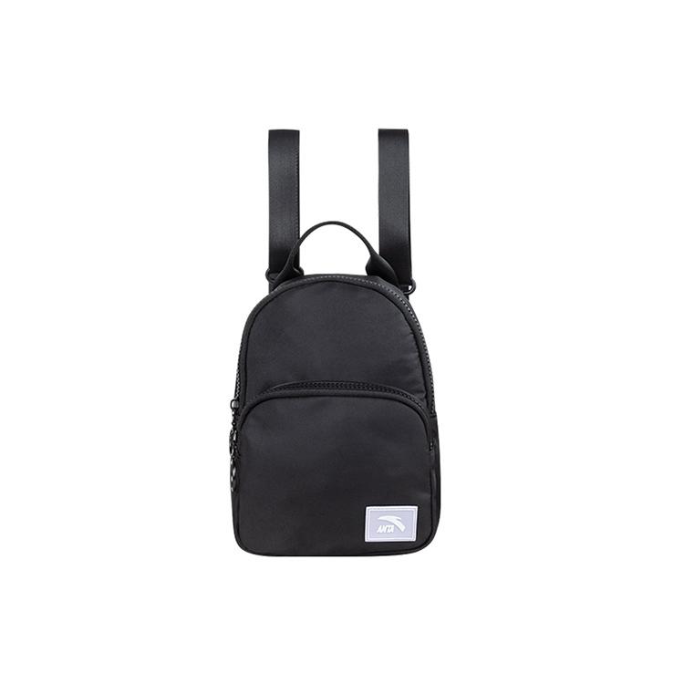 New Anta Life Collection Twill Backpack Regular Women's Basic Black 192228153-1