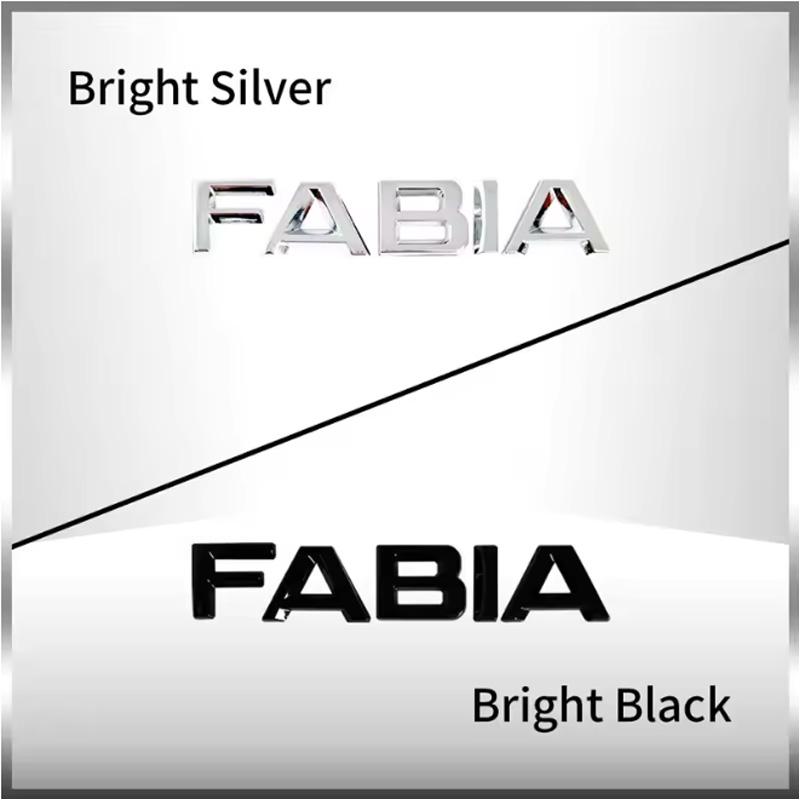 JBIW9 3D Metal Car Rear Trunk Emblem Chrome Badge Sticker For SKODA OCTAVIA SUPERB KAROQ FABIA RAPID 4x4 YETI Letter Logo Decor