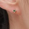 Less Is More 14K Gold Green Rough Diamond Earring & Piercing