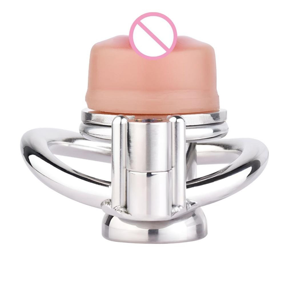 FRRK Metal Chastity Cage Penis Lock Male Chastity Device Wearable Vagina BDSM Bondage Restraint Device Sex Toy for Man