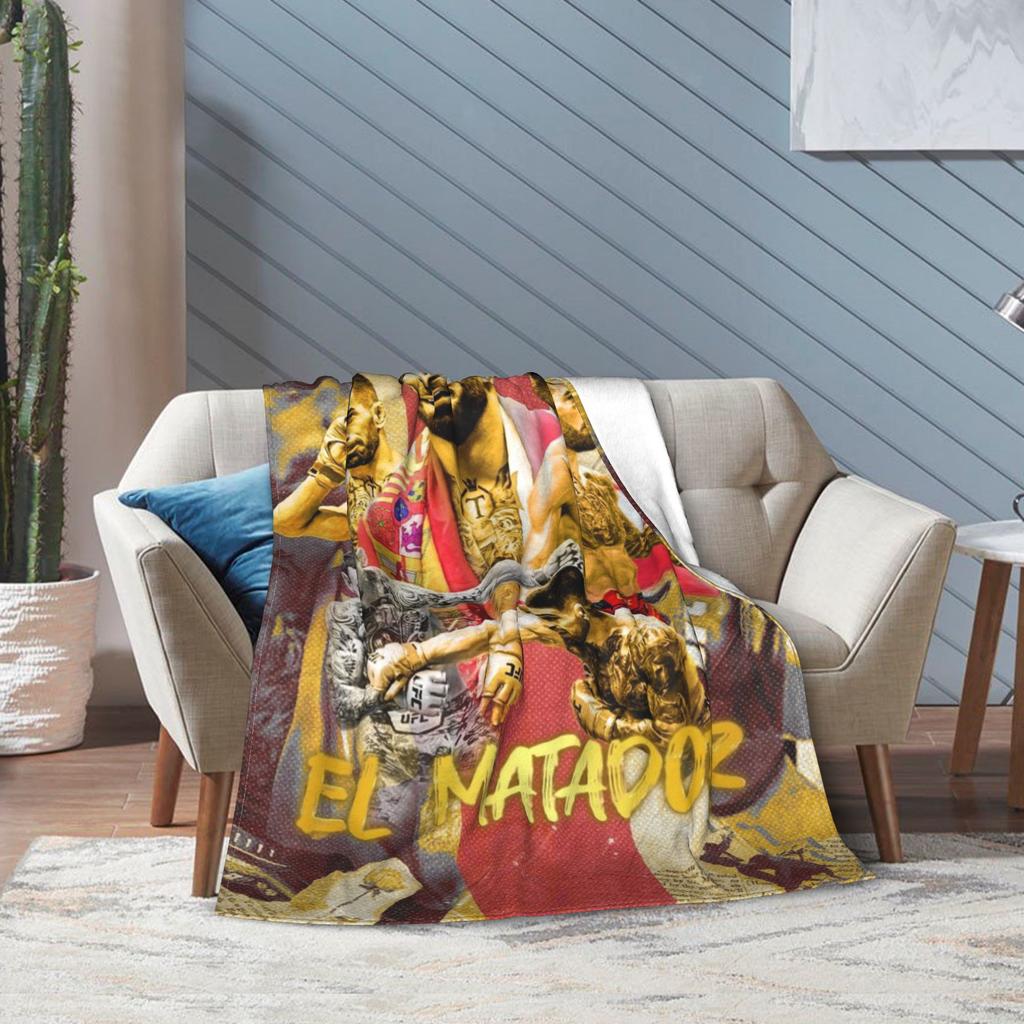 Ilia Topuria Wrestling Wrestler Blanket Multiple Sizes Warm Cozy Fluffy  Throw Blankets for Couch Sofa and Bed