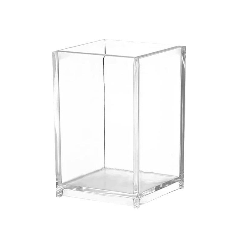 Акриловый держатель для ручек: Прозрачный тубус большой емкости для хранения вещей в студенческих общежитиях и офисных рабочих столах.