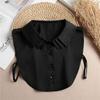 Women Detachable Lapel Fake Collar Ruffles Lace Shirt False Collar Blouse Removable False Half Shirt Blouse Decoration