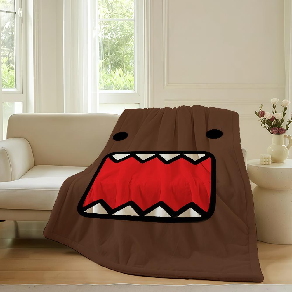 Cartoon cute Domo kun Blanket For Sofa Office Bed Plane Travel Sleep Read Relax Camping Soft And Warm