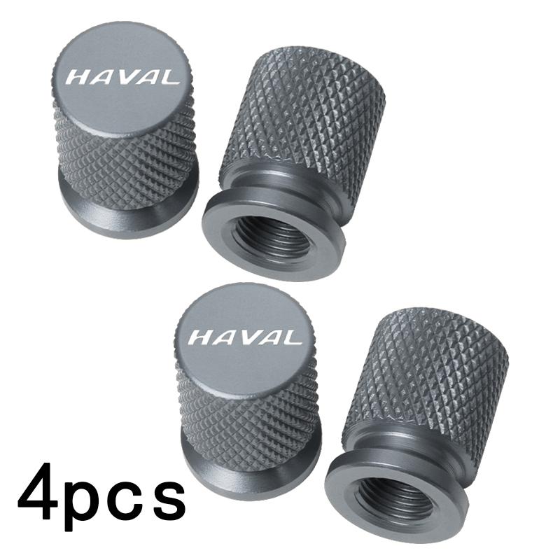 For Haval F7/F7X H6 H2 H3 H4 H8 H9 2018 Accessories Car Styling 4PCS Car Wheel Tire Valve caps CNC Aluminum Airtight Covers