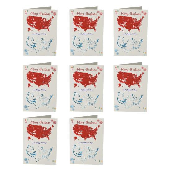 4/8/16 шт. 2024 Счастливого Рождества США открытки Товары Патриотические праздничные поздравительные открытки Открытки для творчества в свободном пространстве