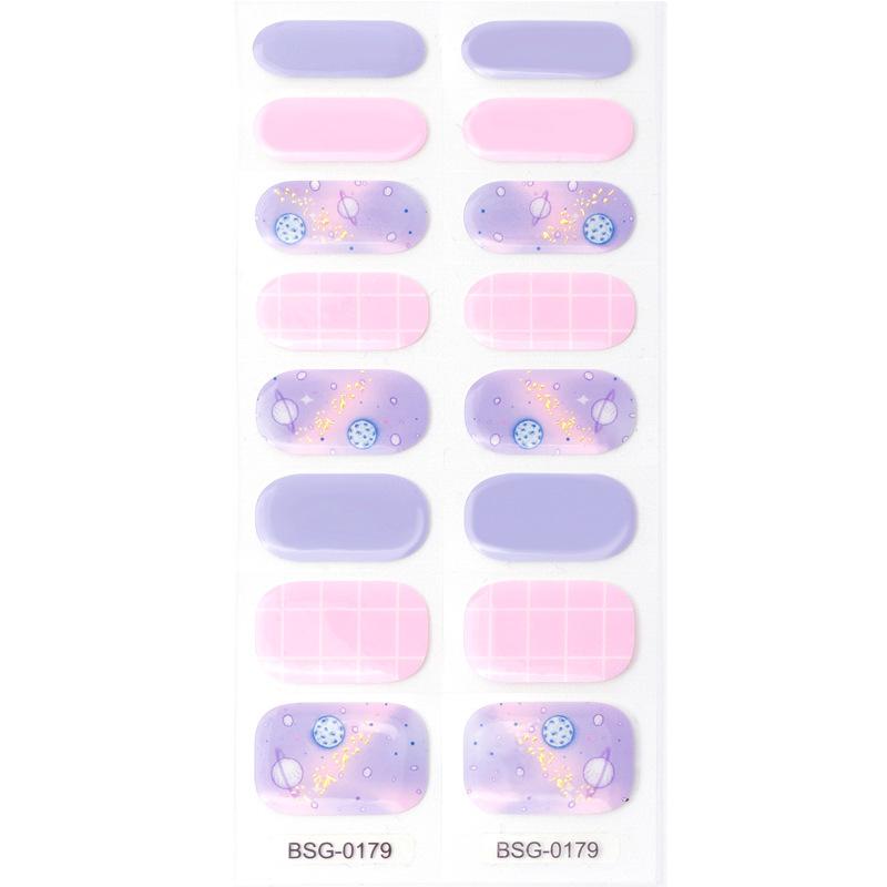 Наклейка для ногтей с рисунком 5D Полуотвержденная гелевая наклейка для ногтей декоративная Бронзовая