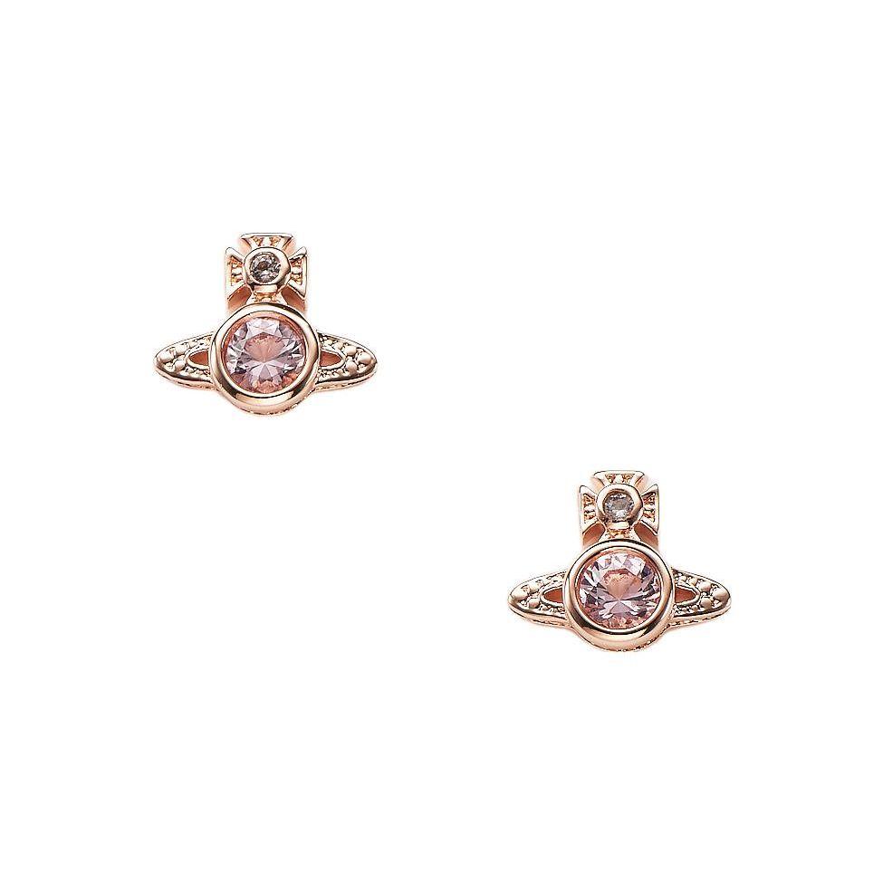 Vivienne Westwood London Orb Pattern Logo Rhinestone Earrings Women earrings 62010220-02P102